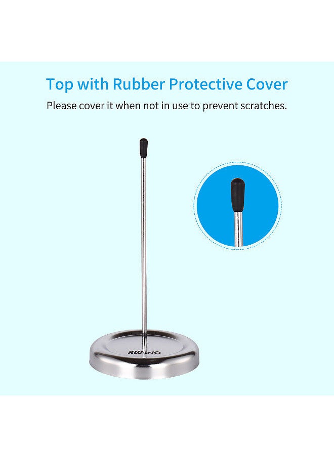 Kw-trio All Metal Straight Rod Desk Receipt Holder Spike Stick Bill Notes Paper Memo Fork Check Spindle Restaurant Ticket Holder with Protective Cover  - Image 3