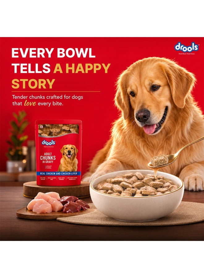 Drools Dog Chicken & Chicken Liver Chunks Gravy  Wet Food - Image 2