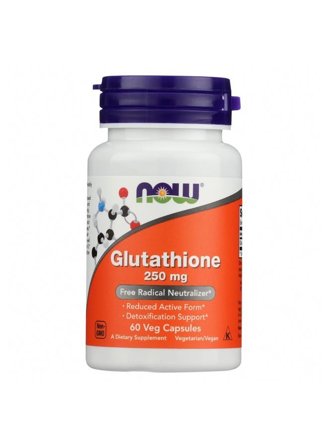 Now Foods, L Glutathione 250 Mg Veggie Capsules, 60 Count - Image 1