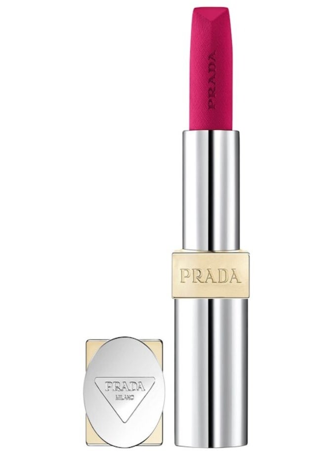 Prada Monochrome Hyper Matte Refillable Lipstick 3.9g P55 FUXIA - pink| Long-Wear Velvet Matte Lipstick - Image 1
