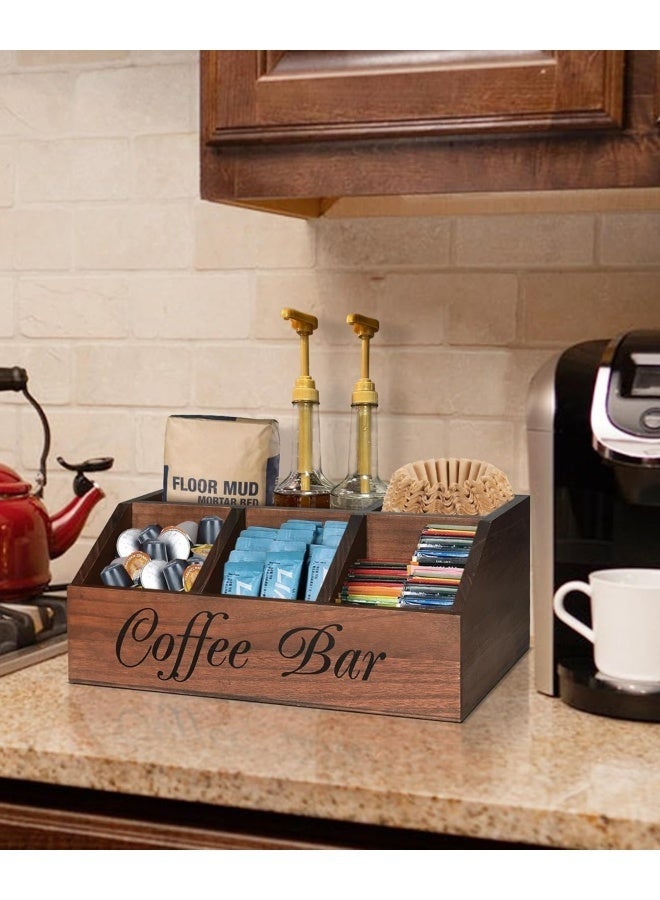 TAKHTEELA Counter storage boxes, wooden coffee bag stand storage baskets, tea condiment storage boxes, coffee table decoration accessory storage boxes - Image 3