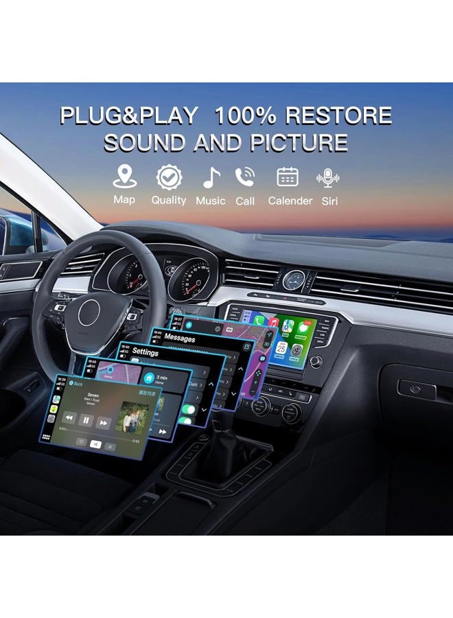 CarABC Wireless CarPlay Adapter for iPhone, Convert Factory Cable to Wireless CarPlay, Latency, Seamless Multi-User Connection, with USB and USB-C/Type C Extension Cable (Black) - Image 2