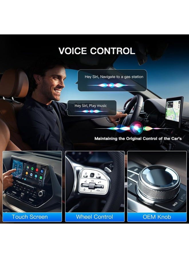 CarABC Wireless CarPlay Adapter for iPhone, Convert Factory Cable to Wireless CarPlay, Latency, Seamless Multi-User Connection, with USB and USB-C/Type C Extension Cable (Black) - Image 4