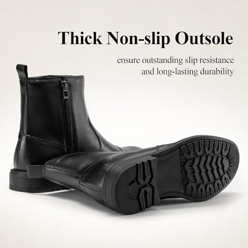 Arkbird Mens Dress Boots, Genuine Leather Side Zipper Casual Pull-On Ankle Boots for Business Casual - Image 5