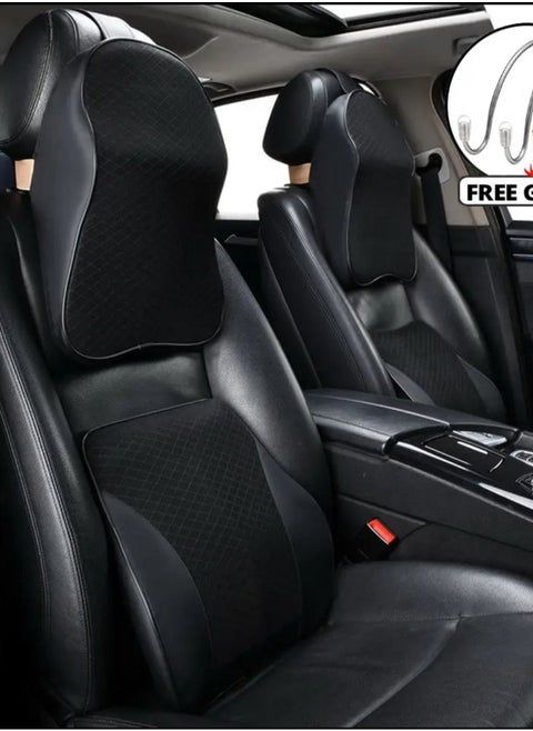 Anti-slip back cushion for back support, comfortable back cushion for lumbar support, with adjustable strap