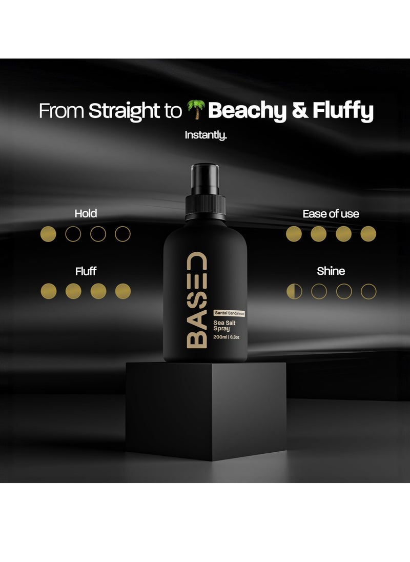 Based Bodyworks - BASED BODYWORKS Natural Sea Salt Spray - Enriched with Seaweed and Vitamin B5. Lightweight, Non - Greasy, Paraben - Free. Adds Volume and Texture to Your Hair - Image 1