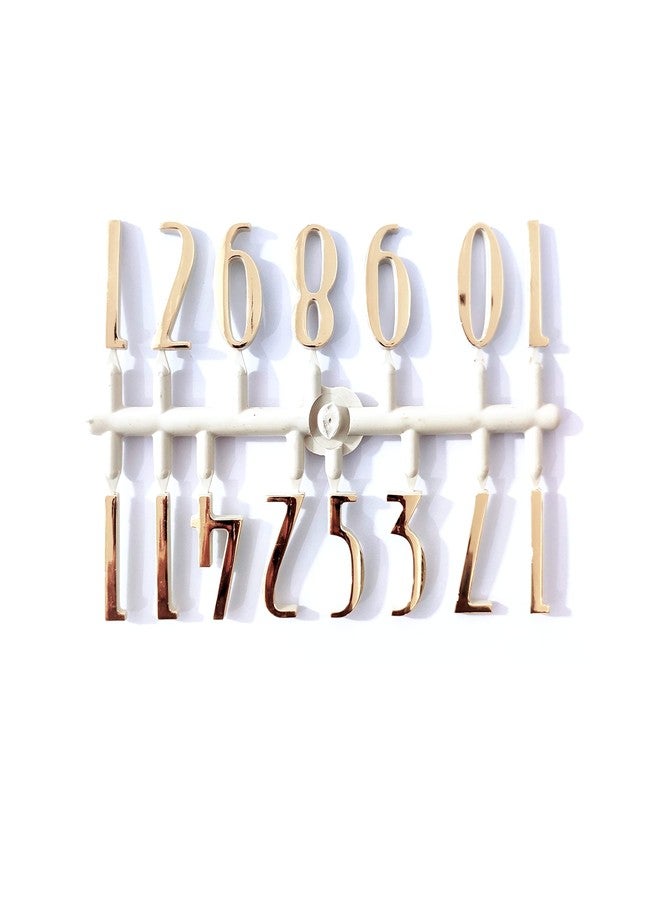 Epoxy Fusion 3D Glossy Numeric Letters for Clock Making - Plastic Number with Glossy Finish for Resin Clock, Numbers for Wall Clock, DIY Numbers for Wall Clock (Set of 1, Small Gold) - Image 1