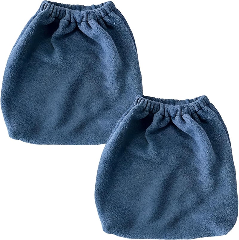 2 Pcs Plush Horse Stirrup Bag Set, 7.87 in Equine Iron Covers, Thickened Scratch-Resistant Saddle Footrests, Elastic Drawstring, Blue Iron Savers for Horseback Riding - Image 1
