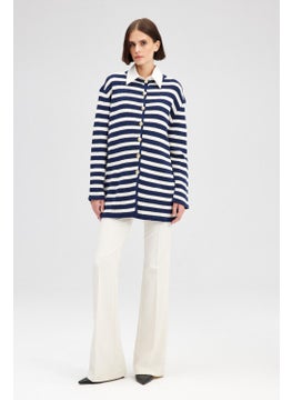 Touche Gold Buttoned Striped Cardigan  - Image 1