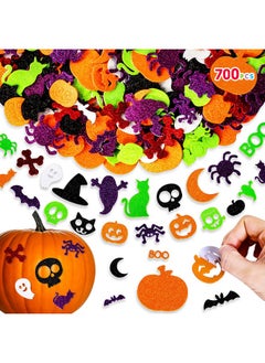 Max Fun Max Fun 700Pcs Halloween Foam Stickers Glitter Foam Sticker DIY Halloween Craft Stickers for Kids Halloween Decorations Party Supplies (Halloween)  - Image 1