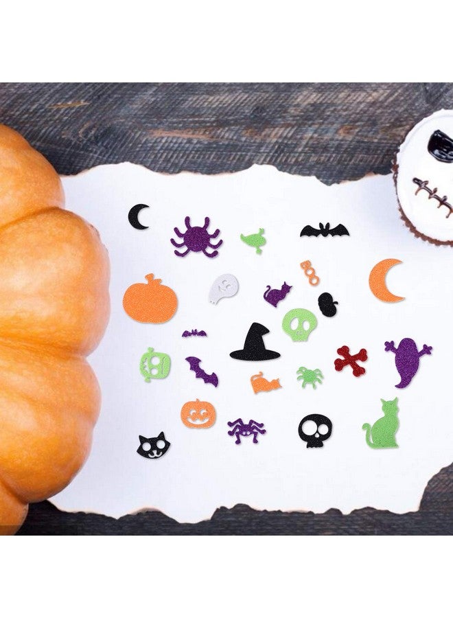 ماكس فن ملصقات إسفنجية لامعة من ماكس فن، 700 قطعة، ملصقات إسفنجية لامعة لعيد الهالوين، ملصقات يدوية الصنع للأطفال، زينة الهالوين، لوازم الحفلات (هالوين) - Image 4