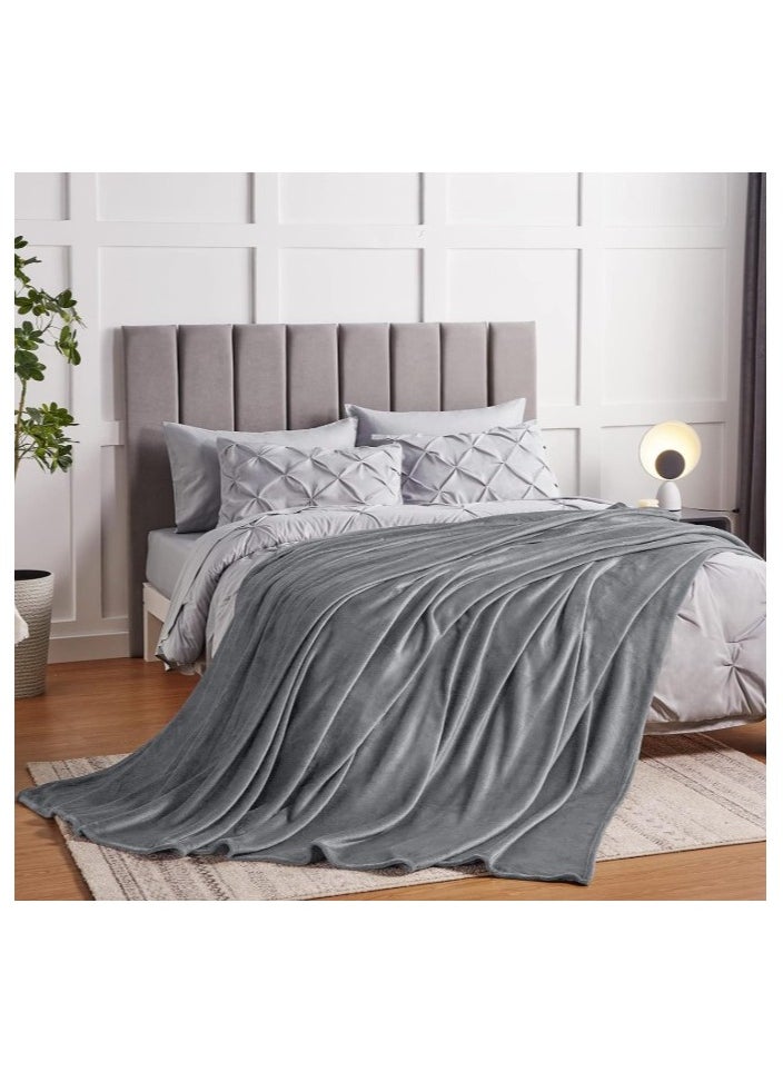 BSB HOME ® 300 GSM Premium Plush Single Blanket for Bed, Sofa, Couch, Travel and Camping AC Blanket | 150x220 cm  | Grey | SOLID MINK - pzsku/Z4A56843DFBE4705EAFECZ/45/_/1735039910/85a7550a-3475-4a2b-8ece-2da73c96c690