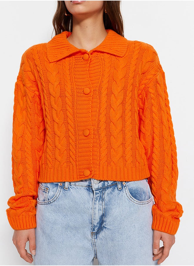 Orange Crop Button Detailed Polo Neck Knitwear Cardigan TWOAW22HI0448 - pzsku/Z4A56855BEE6AA8B11A56Z/45/_/1730941499/892e811b-451a-4af7-babe-630a2ff8d3f8