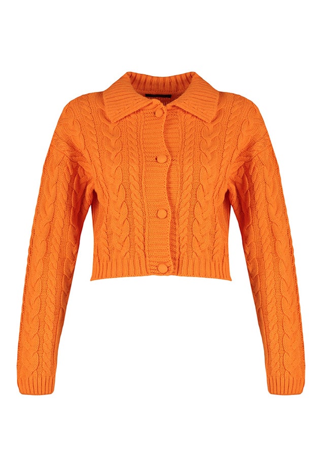 Orange Crop Button Detailed Polo Neck Knitwear Cardigan TWOAW22HI0448 - pzsku/Z4A56855BEE6AA8B11A56Z/45/_/1730941502/8dd99c22-9033-4b8e-ab46-d1385694c019