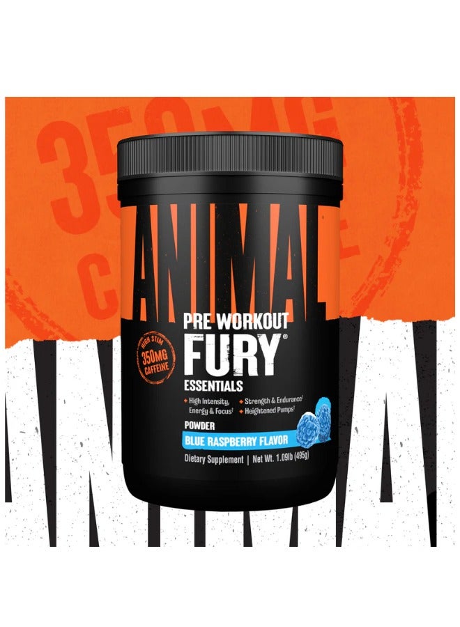 UNIVERSAL NUTRITION مسحوق أنيمال فيوري قبل التمرين - مكمل طاقة وتركيز بنكهة توت أزرق، 30 حصة - Image 2