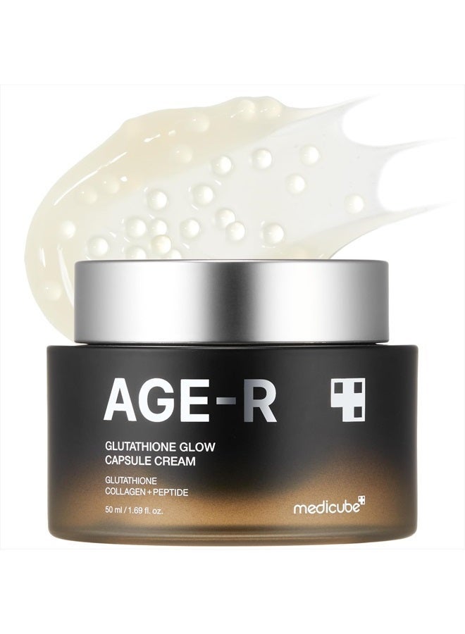 Medicube Age-R Glutathione Glow Capsule Facial Cream - Instant Lifting Moisturizer - Collagen Peptide For Hydrating Glow - Improve Blemishes, Uneven Skin Tone - Korean Skin Care 1.69 Fl.Oz & Age-R Glutathione Glow Milky Toner 140ml, Double Layer Brightening Toner with Glutathione & Peptides for Radiant Glass Skin, Low-Irritation Hydrating Toner for Even Skin Tone & Lasting Glow Bundle - Image 2