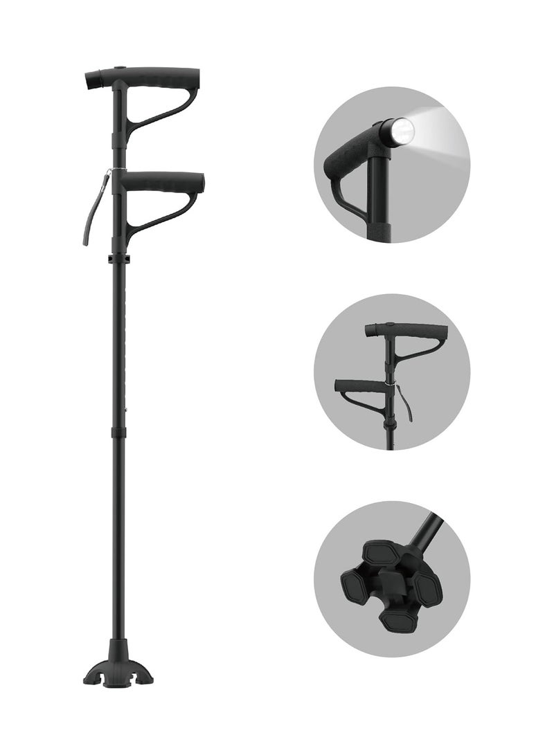 Durable and high quality walking stick with standing support and flashlight - Image 4