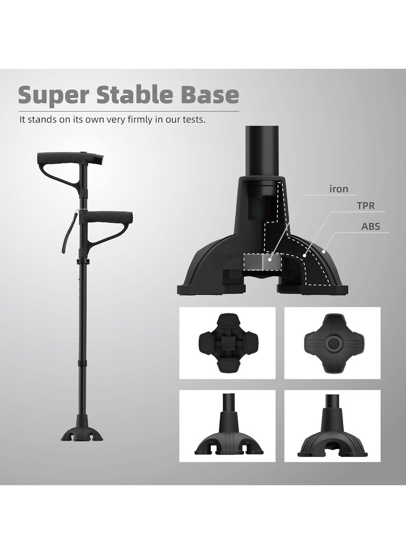 Durable and high quality walking stick with standing support and flashlight - Image 5