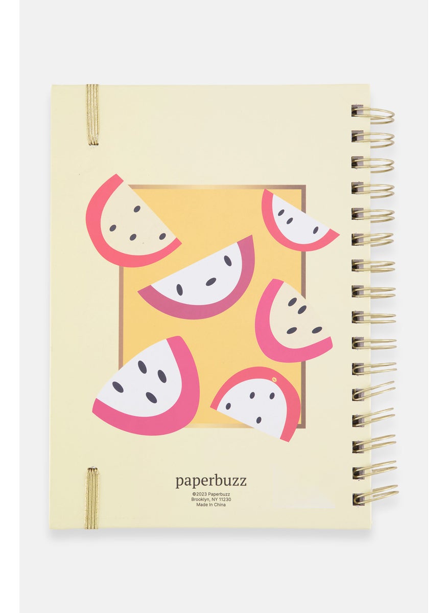 Paperbuzz Dragon Fruit Notebook With Pen, Yellow Combo  - Image 2