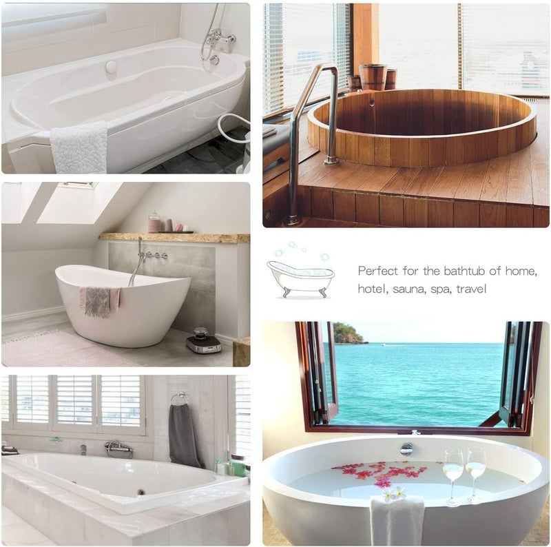 AGPtek 12 عبوة غطاء حوض استحمام disposable، غطاء حوض استحمام كبير كيس بلاستيكي للصالون، المنزل والفنادق (102 × 47 بوصة) - Image 3