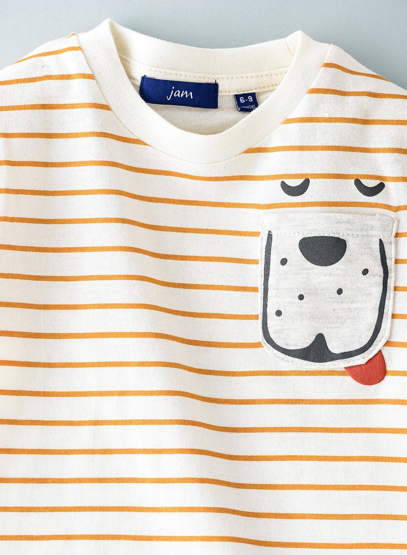 JAM Knit t-shirt with stripes - Image 3