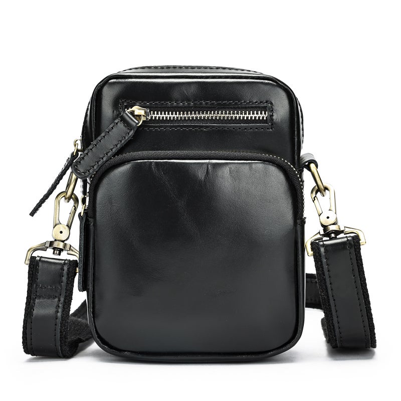 Mobile Phone Bag Men'S Leather Waist Bag Multi-Functional Large Capacity Men'S Work Site Cowhide Waist Bag - Image 1