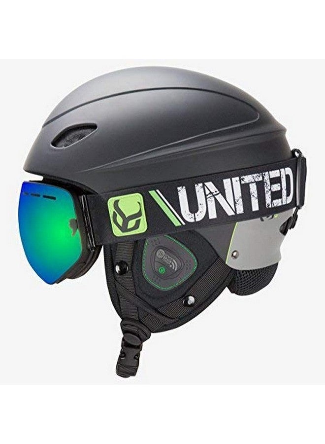Demon United Phantom Helmet With Audio And Snow Supra Goggle (Black, Medium) - Image 1