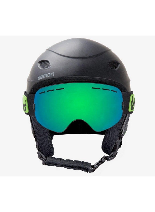 Demon United Phantom Helmet With Audio And Snow Supra Goggle (Black, Medium) - Image 3