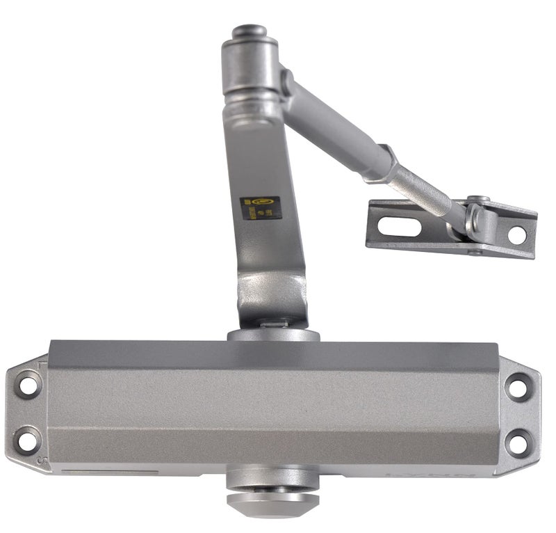 LYNN HARDWARE LightMedium Duty ResidentialLight Commercial Door Closer DC5003 Surface Mounted Cast Aluminum Door Closer Adjustable Closing Grade 2 UL 3 Hour Fire Rated US26D Aluminum