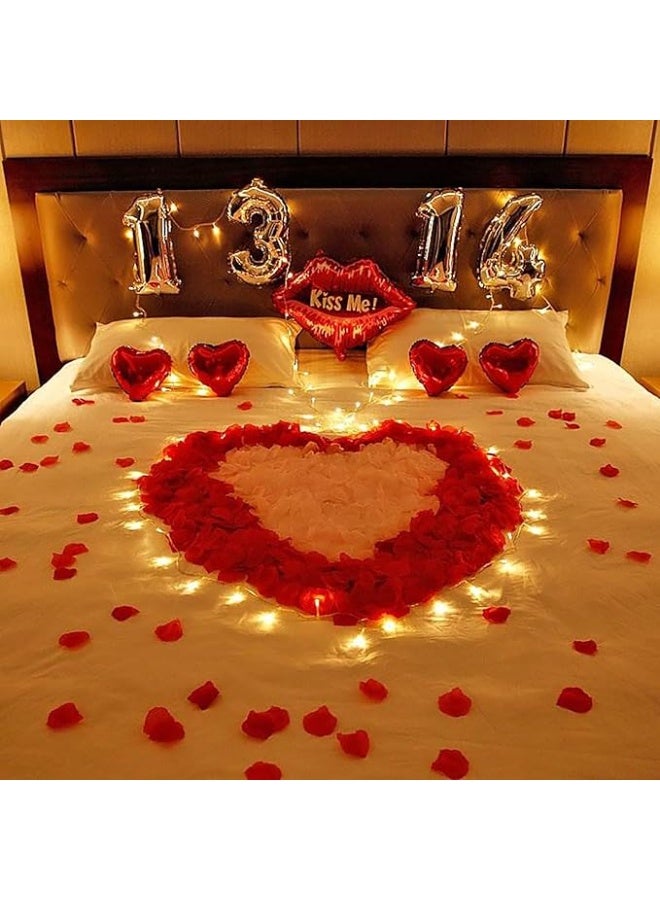 2000 PCS Artificial Silk Rose Petals Decoration for Romantic Night, Wedding, Event, Party, Valentines,Rose Petals for Bedroom,Fake Roses Petal Faux Flowers, Artificial Roses Petals for Marry me - Image 5