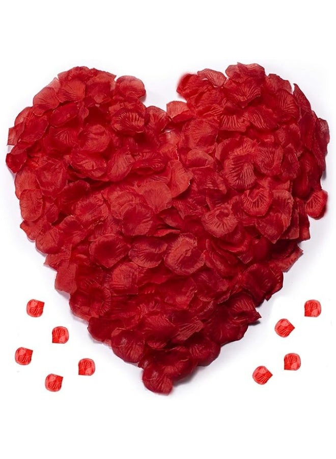 2000 PCS Artificial Silk Rose Petals Decoration for Romantic Night, Wedding, Event, Party, Valentines,Rose Petals for Bedroom,Fake Roses Petal Faux Flowers, Artificial Roses Petals for Marry me - Image 1