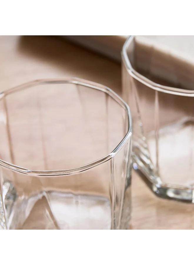 Home Box Ocean Pyramid Rock 3-Piece Glassware Set - 330 ml