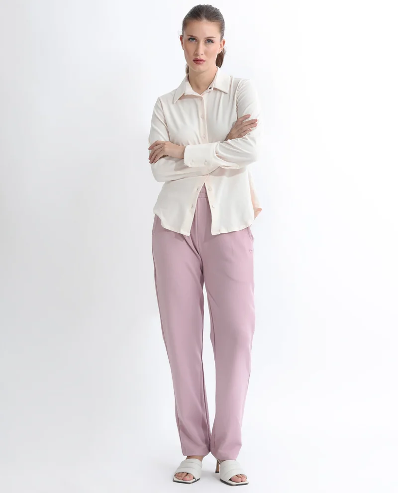 Rareism Women's Ankle-Length Straight Fit Trackpants