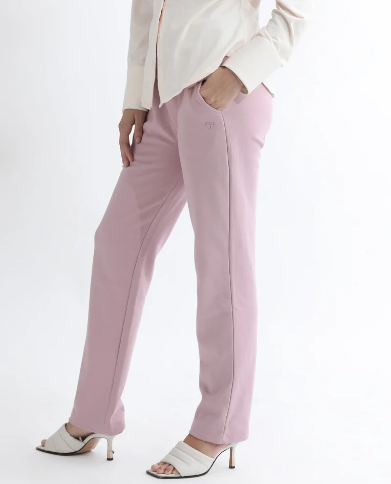 Rareism Women's Ankle-Length Straight Fit Trackpants