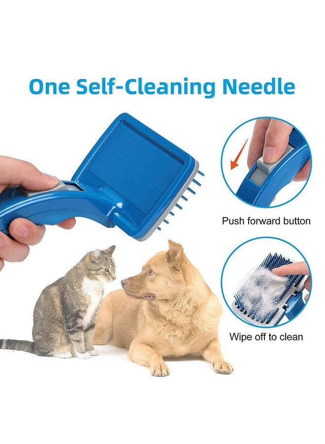 إيميلي بيتس مجموعة من 2 قفاز تنظيف الحيوانات الأليفة Slicker Brush للكلاب والقطط التي تتساقط شعرها من سلالات صغيرة ومتوسطة وكبيرة، قفاز تدليك بخمسة أصابع للكلاب والقطط (عبوة من قطعتين - متعدد الألوان) - Image 4