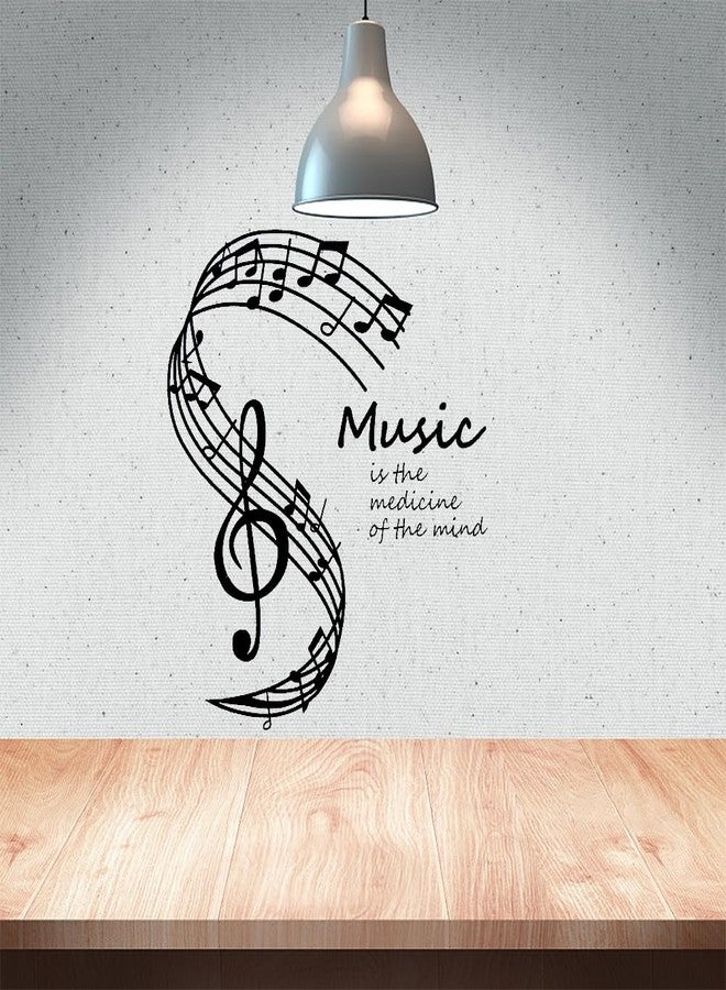 ملصقات جدارية موسيقية من CREATCABIN، ملصقات جدارية من الفينيل على شكل نوتة موسيقية، ديكور جداري منزلي، هدية للفصول الدراسية وغرفة المعيشة وديكور استوديو الموسيقى، مقاس 19 × 17 بوصة - Image 4
