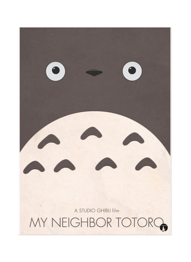 RKN Metal Plate Of Tototro Poster Grey/Pink 