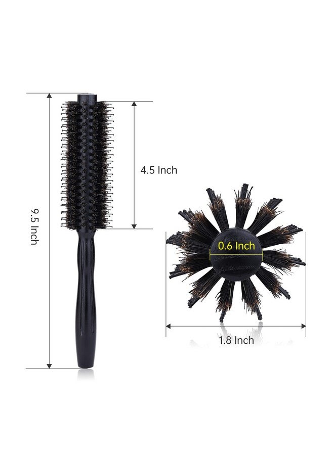 Perfehair Round Hair Brush 1.8 Inch Boar & Nylon Bristle Volumizing Roller Hairbrush For Women Or Men'S Short Medium Fine Thin Hair Blow Drying Or Styling  - Image 3