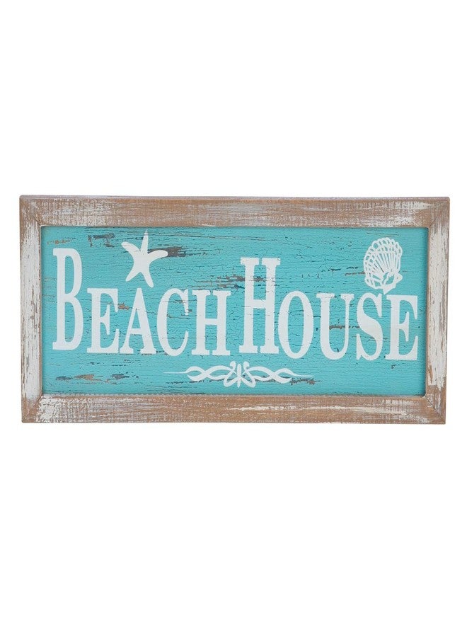 Beachcombers Beach House Framed Coastal Plaque Sign Wall Hanging Decor Decoration For The Beach Multi - Image 1