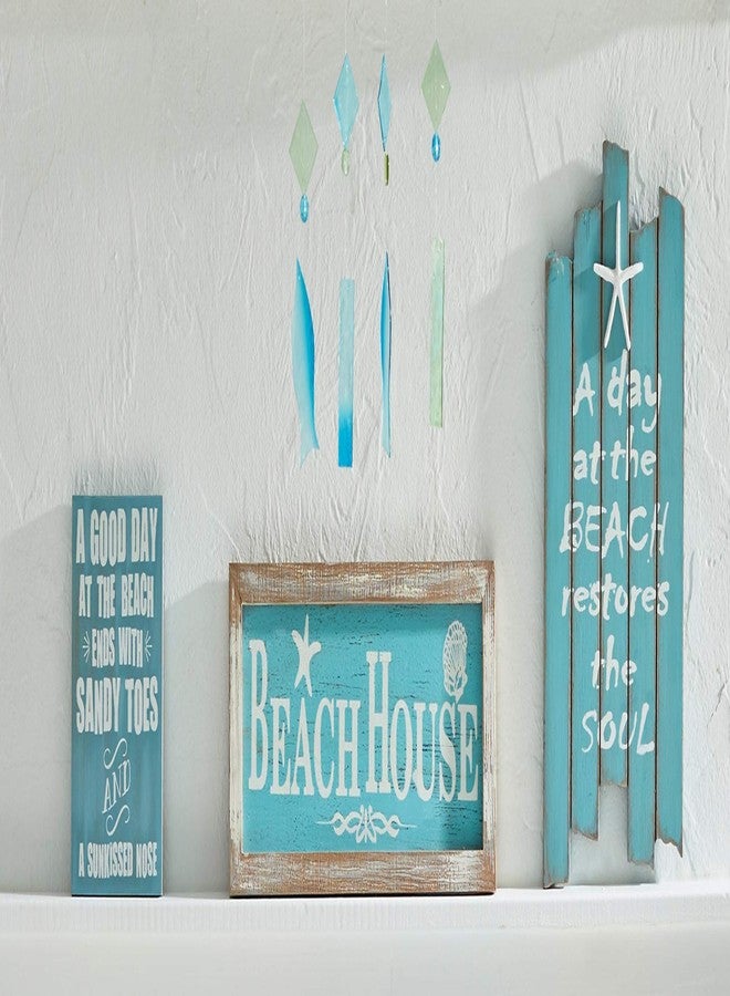 Beachcombers Beach House Framed Coastal Plaque Sign Wall Hanging Decor Decoration For The Beach Multi - Image 3