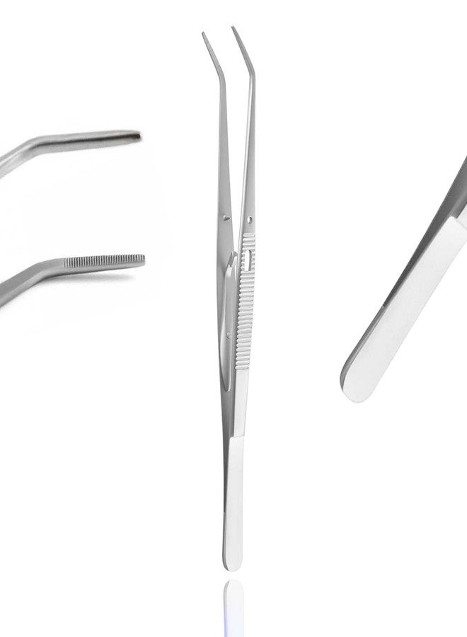 AAProTools College Cotton Dental Tweezer w/Curved Plier Tip & Lock Jewelry Repair Tweezers - Image 1