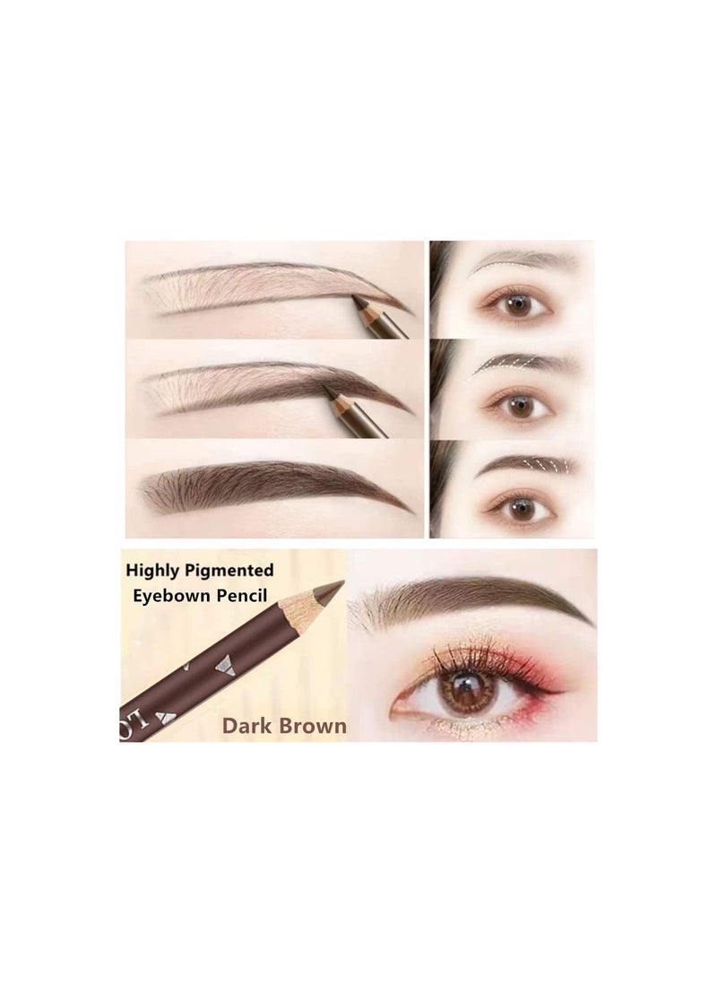 Mn Eyebrow Pencil Brown Color set of 12 Long Lasting  - Image 3