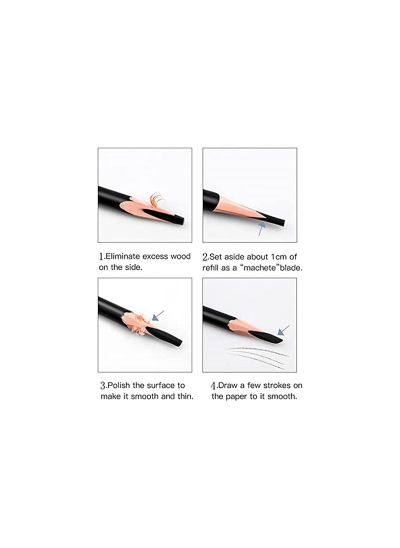 Mn Eyebrow Pencil Brown Color set of 12 Long Lasting  - Image 4