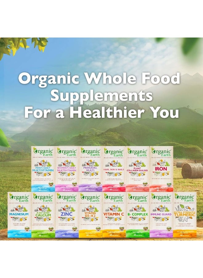 Organic Earth - Magnesium with Organic Pumpkin Seeds & Spinach 60 Capsules - Image 1