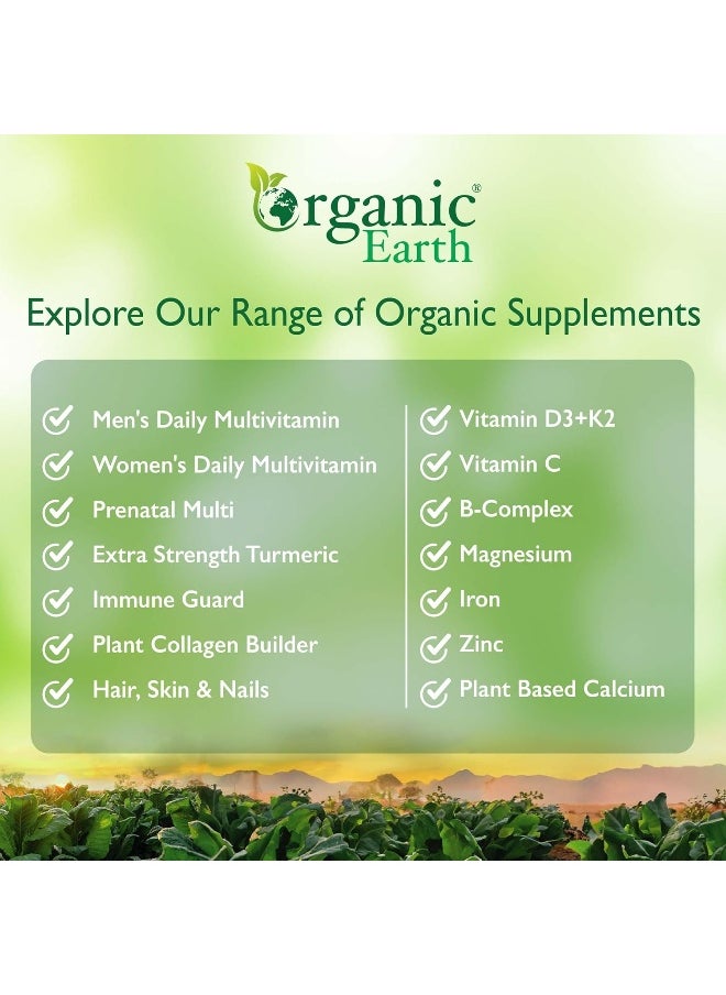 Organic Earth - Magnesium with Organic Pumpkin Seeds & Spinach 60 Capsules - Image 1