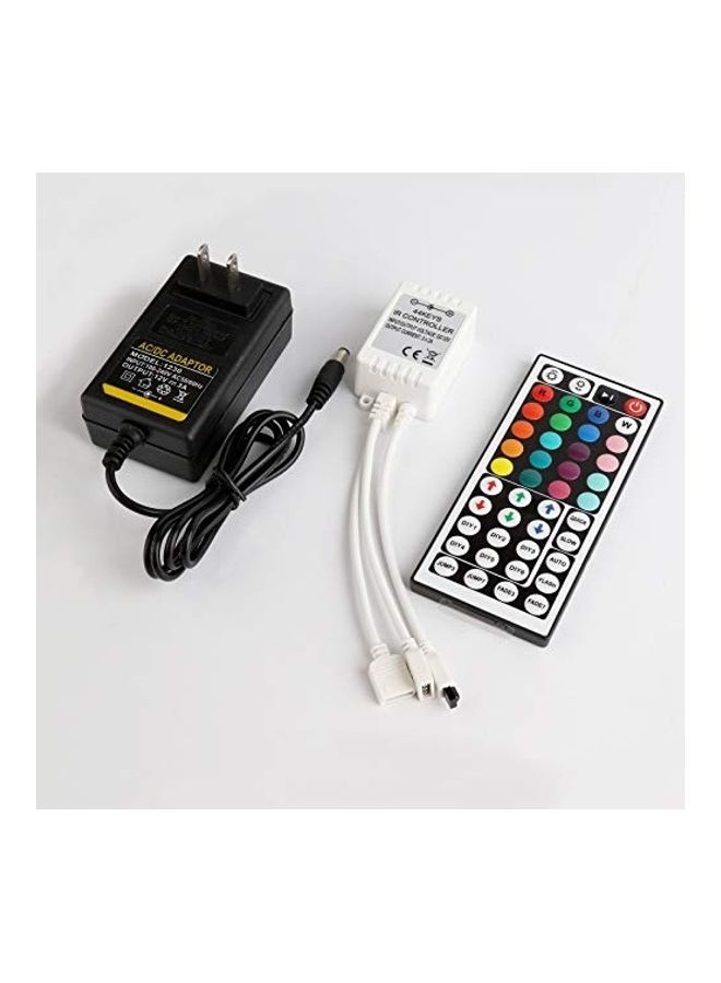 NIBEMINENT IR Remote Controller With Rectifier Adapter And Connector Cable For 2835/3528/5050 RGB LED Strip Light Multicolour - Image 2