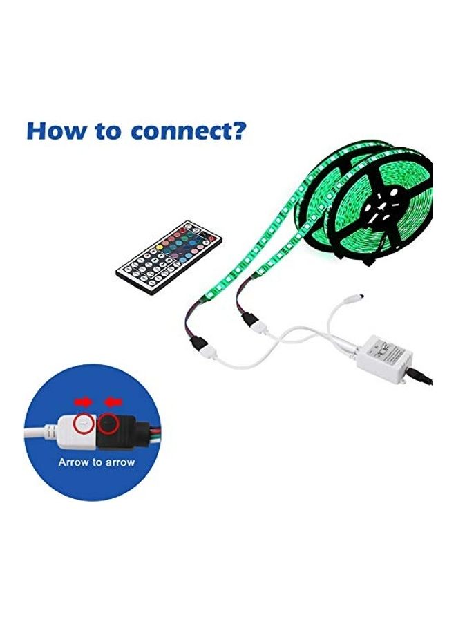 NIBEMINENT IR Remote Controller With Rectifier Adapter And Connector Cable For 2835/3528/5050 RGB LED Strip Light Multicolour - Image 5