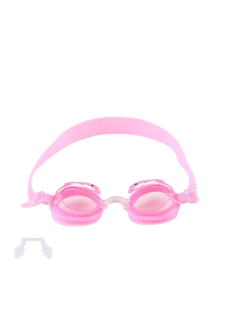 Y&D Cartoon  Pattern Anti-fog Silicone Swimming Goggles With Protective Case Nose