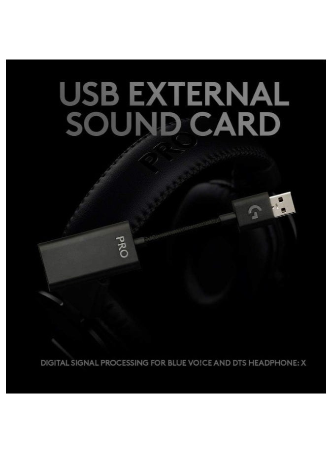 لوجيتيك سماعة الألعاب السلكية G PRO X (الجيل الثاني) مع تقنية Blue Voice، DTS Headphone:X 2.0 ومحركات PRO-G بحجم 50 مم، للكمبيوتر الشخصي، Xbox One، Xbox Series X|S، PS5، PS4، نينتندو سويتش - Image 3
