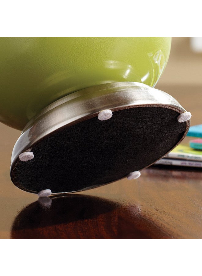 SoftTouch 3/8" Round Self-Stick Felt Pads - Move Effortlessly, Protect Surfaces, Beige (84 Pack)